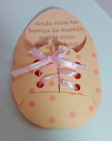 Convite sapatinho de bebe- mod.2
